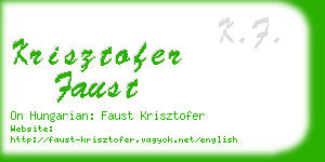 krisztofer faust business card